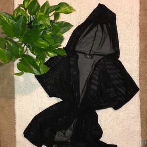 Fishnet Hooded Short Sleeve Shirt